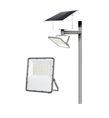 170lm/W ADC12 Aluminum Solar Battery Flood Light Outdoor Waterproof 6500K