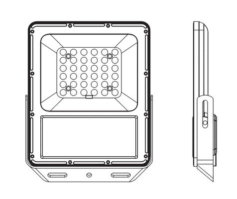 170lm/W ADC12 Aluminum Solar Battery Flood Light Outdoor Waterproof 6500K