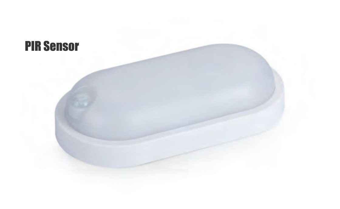 Oval PIR Surface Mounted LED Bulkhead Light IP54